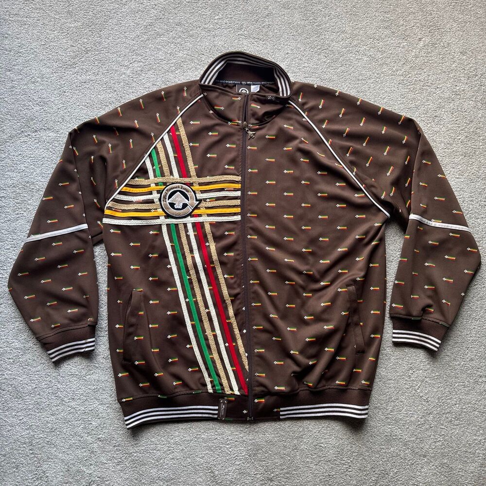 LRG Lifted Research Group Guiding Star Warm Up Jacket Full Zip Track Sweatshirt